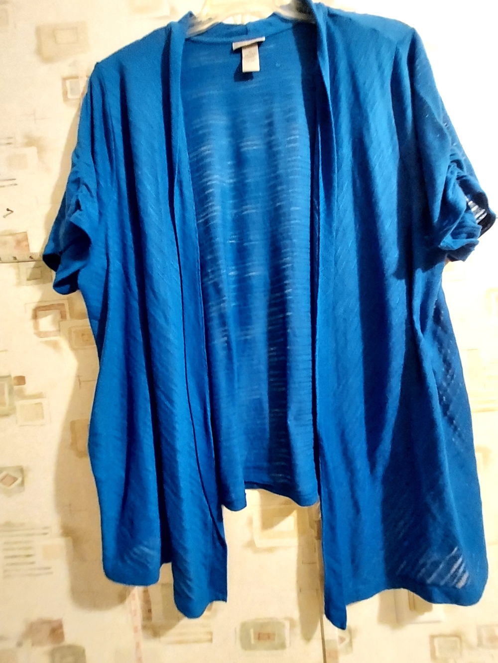 Catherines Bold Blue Open-Front Tunic Cardigan